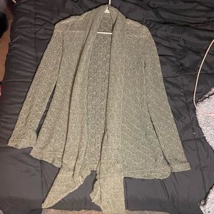 green sheer sweater